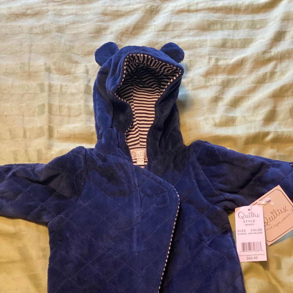 Quiltex Velour Hooded Pram Brand New! Size 0-3M
